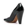 Black Cone Heel Square Toe Pumps