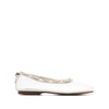 White Leather Drawstring Shoes