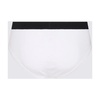 White Cotton Briefs with Logo Detail