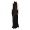 Black Adorabile Satin Cowl Neck Dress