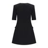 BALMAIN Classic Black Mid Skirt for Women | 24FW Collection