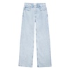 Blue High-Waist Straight Leg Jeans