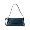 Green Leather Shoulder Bag - Flap Closure