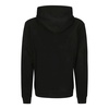 Black Hooded Cotton Sweatshirt with Logo