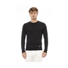 Black Modal Crew Neck Sweater