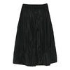 Black A-line Midi Skirt with Pockets