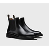 Black Leather Chelsea Boot with Glossy Finish