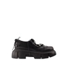 Black Leather Ghillie Brogue Sneakers