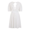 White Sangallo Dress with Short Sleeves