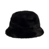 Low Brim Black Faux Fur Hat