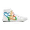 Multicolour High-Top Sneakers with Spray-Paint Effect