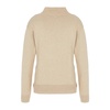 Beige Wool-Blend Sweatshirt Mock Neck