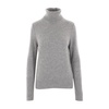 Cashmere Grey Sweater High Neck Long Sleeve