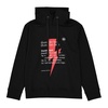 Black Sweatshirt with Hood and Front Print