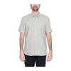 Beige Linen Blend Short Sleeve Shirt