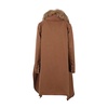 Camel Parka with Fur Collar