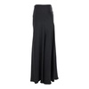 Black Silk Blend Long Skirt