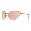 Rose Gold Mirrored Oval Sunglasses