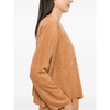 Caramel Brown Corduroy Top with Keyhole Detail