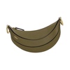 Green Leather Shoulder Bag with Gold Hardware