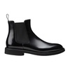 Black Leather Chelsea Boot with Glossy Finish