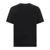 Black T-shirt With Western Graphic Print In Cotton Man