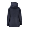 Blue Hooded Jacket with Zip and Buttons