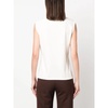 Ivory Stretch Jersey Turtleneck Sleeveless T-Shirt