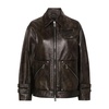 Black Sheepskin Jacket with Rivet Detailing