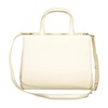 Beige Women's Bag with Adjustable Strap and Logo