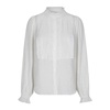 Embroidered Shirt with Ruffles White