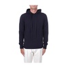 Blue Virgin Wool Hooded Sweater