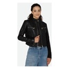 Black Leather Jacket with Zipper