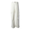 Cargo Pants White Cotton Elastane