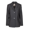 Wool Blazer with Revers and Padded Shoulders