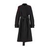 FERRAGAMO Women's Black Zip-Detail Belted Trench Jacket for FW23