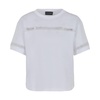 White Cotton Logo Embroidered T-shirt