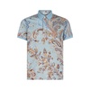 paisley-print cotton polo shirt