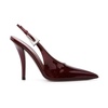 Pointed Slingback Pumps in Pinot Noir