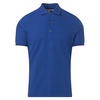 Blue Stretch Polo Shirt Elegant Lightweight