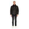 Padded Leather Jacket with Quilted Detail