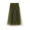 Green Tulle Midi Skirt