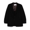 Black Textured Jacket with Button Fastening