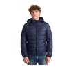 Blue Quilted Zip Jacket with Pockets