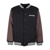 Checkered Varsity Grey in Brown Bomber Jacket