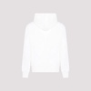 White Cotton Sweatshirt with Hood