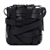 Black Cross Body Bag with Interwoven Design