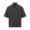 Striped Logo Shirt Black Grey