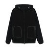 Black Panelled Jacket with Hood