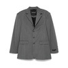 Slate Grey Blazer with Off-Center Button